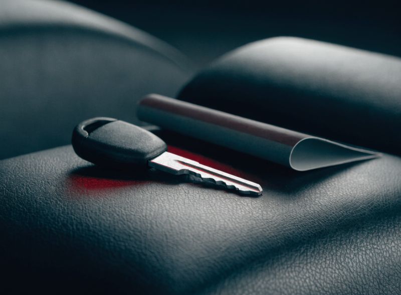 Car key and parking permit
